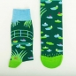 Preview: Socken Kunstwerke - Monet "Seerosen mit japanischer Brücke"